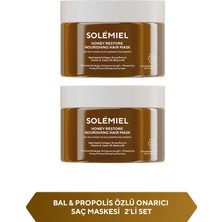 Solemiel 2'li Onarıcı ve Besleyici Castor & Batana Yağı İçeren Saç Dökülmesine Karşı Saç Bakım Maskesi 250 ml
