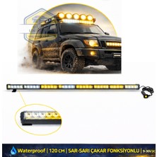 Otokap Universal 120CM Off Road LED Projektör Çakar Işık Sarı-Sarı 9V 30V Araç Üstü LED Bar
