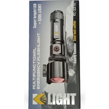 Çok Fonksiyonlu Şarjlı Güçlü El Feneri - Araç Acil Durum Seti- Cam Kırıcı- Kemer Kesici KL-2210