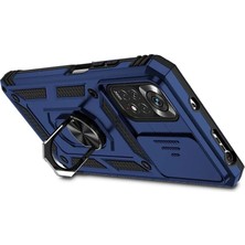Bucuks Mey Ithalat®  Xiaomi Redmi Note 11 Pro Kılıf Pars Lens Yüzüklü Silikon - Lacivert