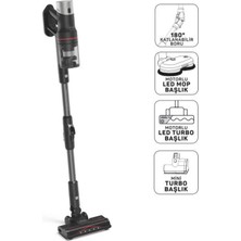 Arzum AR4210 Magiclean Hydroflex Dikey Şarjlı Süpürge, Siyah