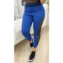 Sun&north Kadın Yüksek Bel File Detaylı Dar Kesim Viskon Iki Iplik Pantolon