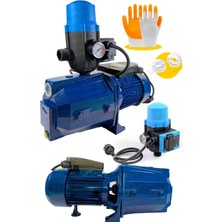 Moonshop JET-100+HIDROMAT Hediyeli Su Pompası Motoru 9 mt Emiş 48 Metre Dik Basar 2 Yıl Garantili..