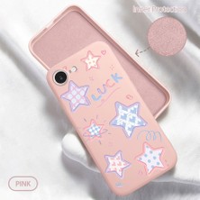 HONTINGA iPhone 16E ile Uyumlu Kılıfı Içi Kadifeli Düşüme Önleyici Basitlik Anti Düşme Kamera Korumali Renkli Yıldızlar Desen Telefon Kılıfı Kadın ve Erkek Için Uygundur K6-0206