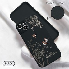 HONTINGA iPhone 14 Plus ile Uyumlu Kılıfı Içi Kadifeli Düşüme Önleyici Basitlik Anti Düşme Kamera Korumali Küçük Kuş Desen Telefon Kılıfı Kadın ve Erkek Için Uygundur K6-0207