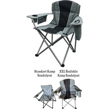 Binbirreyon Xxl Kalın Profil Geniş Kamp Sandalyesi Buzluklu Telefon Gözlü 130KG HA018