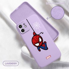 HONTINGA iPhone 12 ile Uyumlu Kılıfı Içi Kadifeli Düşüme Önleyici Basitlik Anti Düşme Kamera Korumali Spider Desen Telefon Kılıfı Kadın ve Erkek Için Uygundur K6-0209