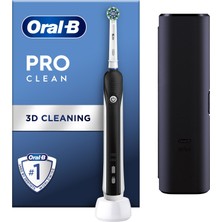 Oral-B Pro Clean Şarjlı Diş Fırçası Siyah + Seyahat Kabı