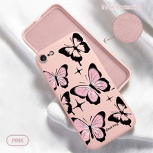 HONTINGA iPhone Se 2022 ile Uyumlu Kılıfı Içi Kadifeli Düşüme Önleyici Basitlik Anti Düşme Kamera Korumali Kelebek Desen Telefon Kılıfı Kadın ve Erkek Için Uygundur K6-0211