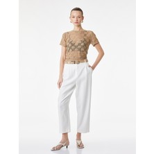 Koton Kemerli Düz Paça Cepli Rahat Kalıp Havuç Pantolon