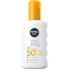 SHC4200 Sun SPF50 Anında Güneş Koruyucu Sprey 200ML, Hassas Ciltler Için Yatıştırıcı, Uva Uvb Koruması