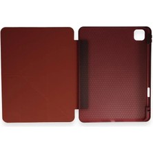 Bucuks Mey Ithalat®  iPad Pro 12.9 (2021) Kılıf Kalemlikli Mars Tablet Kılıfı - Mürdüm