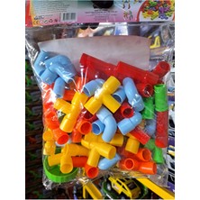 Feyza Design 72 Parça Boru Puzzle: Renkli Takmalı ve Dikkat Artırıcı Eğitici Oyun