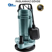 Moonshop Bakır Sargı Şamandıralı Dalgıç Temiz ve Kirli Dere Kuyu Su Motoru Drenaj Dalgıç Su Pompası 20 mt Dik