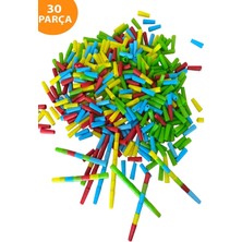 Feyza Design 30 Parça Renkli Boru Dizme Oyuncakları Çocuklar Için Eğitici Set