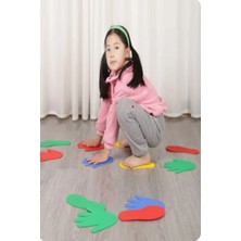 Feyza Design 16'lı El ve Ayak Izleri Keçe Basamak Duyusal Oyun Seti