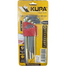 Veka Kupa 9 Parça Uzun Alyan Anahtar Seti (1.5–10 Mm) – Krom Kaplama Dayanıklı Imbus Takımı