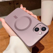 Ucuc iPhone 14 Plus Uyumlu Metalik Dokulu Kamera Koruma Anti-Darbe Manyetik Silikon Kılıf