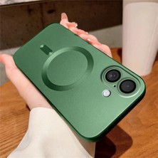 Ucuc iPhone 16 Uyumlu Metalik Dokulu Kamera Koruma Anti-Darbe Manyetik Silikon Kılıf