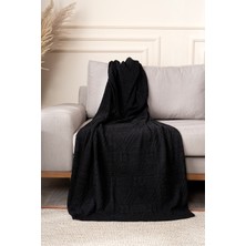 Koza Home Mendi Siyah Akrilik Throw  Tv Battaniyesi 130X170 2537