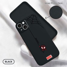 HONTINGA iPhone 15 ile Uyumlu Kılıfı Içi Kadifeli Düşüme Önleyici Basitlik Anti Düşme Kamera Korumali Spider Man Desen Telefon Kılıfı Kadın ve Erkek Için Uygundur K6-0208
