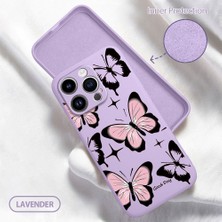 HONTINGA iPhone 14 Pro ile Uyumlu Kılıfı Içi Kadifeli Düşüme Önleyici Basitlik Anti Düşme Kamera Korumali Kelebek Desen Telefon Kılıfı Kadın ve Erkek Için Uygundur K6-0211