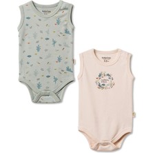BabyCosy Organic Wear Bebek 2li Askılı Zıbın Body %100 Organik Pamuk - Bebek ve Yenidoğan Serisi - CSY8200