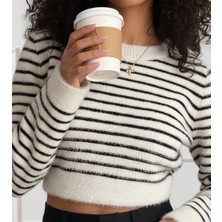 Gacha Kadın Uzun Kollu Balıkçı Yaka Crop Triko Bluz