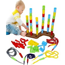 Feyza Design 126 Parça Renkli Kule Dizme Oyunu Eğitici Oyuncak