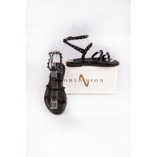 Oblavion Valen Troklu Hakiki Deri Sandalet