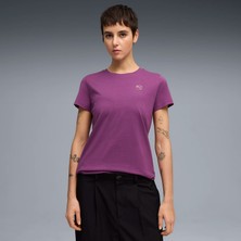 Puma Kadın Mor Puma Ess Elevated Tee Tk W Mor Kadın T-Shirt