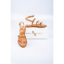 Oblavion Valen Troklu Hakiki Deri Sandalet