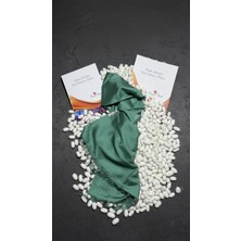 Kulplu Kadınlar Yeşil Desenli Ipek Şal (Model 1)