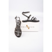 Oblavion Valen Troklu Hakiki Deri Sandalet