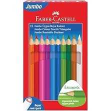 SHC4200 Faber-Castell Üçgen Boya Kalemi, 12 Renk, Ergonomik Gövde, Beyaz Renk Içerir, Kalın Uçlu, Can