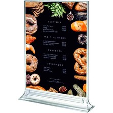 Snapper Upright A5 Masaüstü Şeffaf Föylük Broşürlük Fiyatlık 10LU Paket