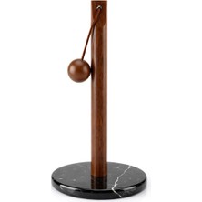 Mien Siyah Mermer Tabanlı Ahşap Kağıt Havluluk - Modern Tasarım Top Detaylı