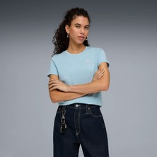 Puma Kadın Turkuaz Puma Ess Elevated Tee Tk W Turkuaz Kadın T-Shirt