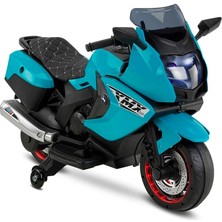 Babyhope 438A XMX-316 12V Ledli Akülü Motor Turkuaz