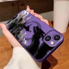 Ucuc iPhone 13 Uyumlu Metalik Dokulu Kamera Koruma Anti-Darbe Manyetik Silikon Kılıf