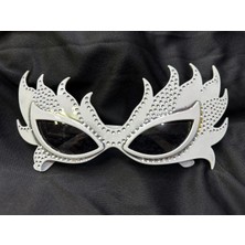 İntora Taşlı Göz Kamaştıran Gecenin Yıldızı Beyaz Parti Alev Gözlük