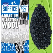 Soffice Aquarium Filtration Wool Akvaryum 60g Filtre Elyafı 34X180cm Soffice, Aktif Karbon 40g