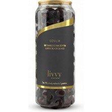 Livvy Premium Foods Grande Classico Gemlik İri (XL) Taneli Siyah Zeytin 350 g - Doğal Fermente Katkısız