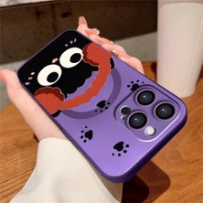 Ucuc iPhone 14 Pro Uyumlu Metalik Dokulu Kamera Koruma Anti-Darbe Manyetik Silikon Kılıf