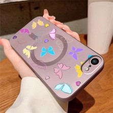 Ucuc iPhone 7/8/se 2020 2022 Uyumlu Metalik Dokulu Kamera Koruma Anti-Darbe Manyetik Silikon Kılıf
