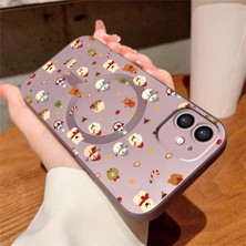 Ucuc iPhone 11 Uyumlu Metalik Dokulu Kamera Koruma Anti-Darbe Manyetik Silikon Kılıf