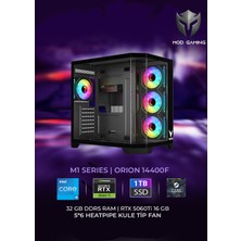 Mod Gaming Orion I5 14400F | RTX5060 Ti 16GB | 32GB Ram | 1 Tb SSD 6000/4000 Mb/s Oyuncu Oem Paket | Steam Cüzdan Bakiyesi Hediyeli