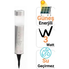 Ema Dükkan Solar Bahçe Lambası Uzun Kazıklı 3200K Gün Işığı 3W Fotoselli IP65 Dış Mekan Aydınlatma
