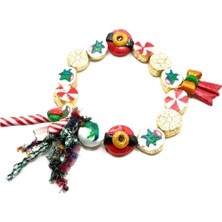 Nish&Chic Püskül Charmlı Millefiori Yılbaşı Bileklik