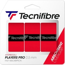 Tecnifibre Players Pro Kırmızı Renk Overgrip 3'lü Paket (0,5 Mm) 2 Paket